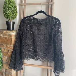 Black See Through Top